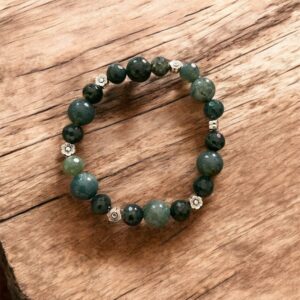 Bracelet agate mousse