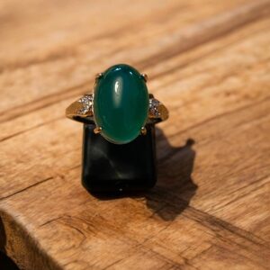 Bague aventurine verte