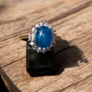 Bague Apatite bleue