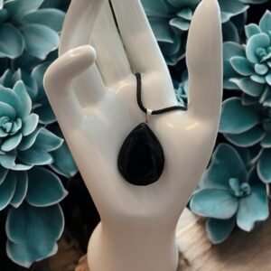 Pendentif Obsidienne noire