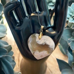 Pendentif Agate fleur de cerisier