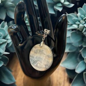 Pendentif Aragonite bleue