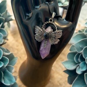 Pendentif papillon Améthyste