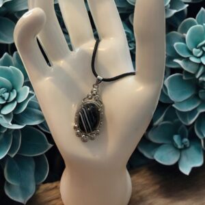 Pendentif Agate noire